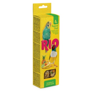 картинка Палочки для волнистых попугайчиков и экзотов с тропическими фруктами, 2х40 г, RIO от зоомагазина Кандибобер